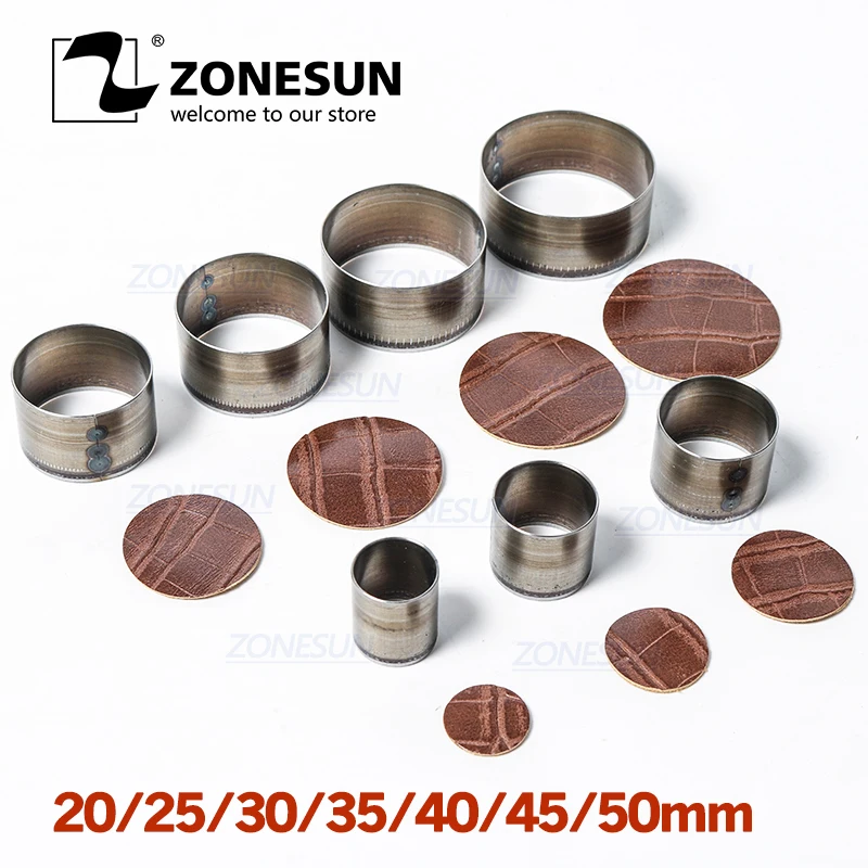 ZONESUN кожа перфорационный инструмент штанцевый нож 20/25/30/50 мм круглый Punche литая под