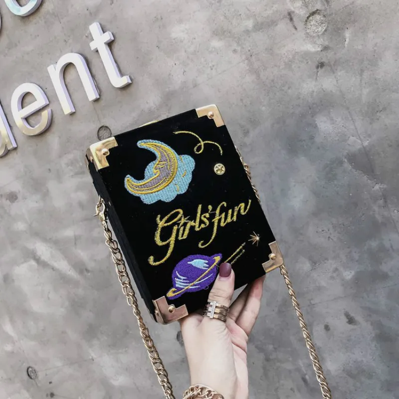 Новинка 2019 лидер продаж женские Наплечные сумки с аппликацией вышитыми