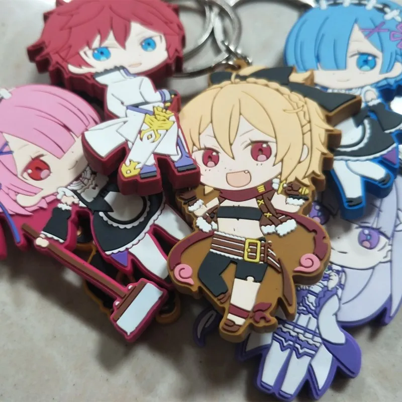 Emilia Rem Ram Natsuki Subaru Beatrice Felix аниме Re: Zero kara Hajimeru Isekai Seikatsu резиновый брелок ПВХ |