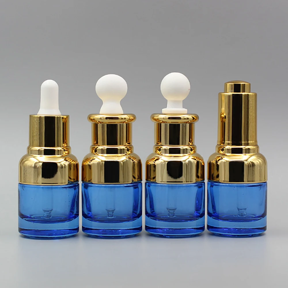 

Blue dropper bottle 20ml liquid pipette bottle for oils refillable bottles