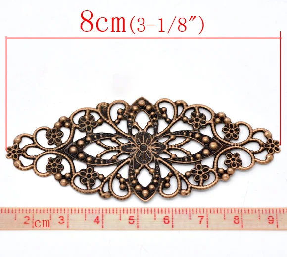 LASPERAL 30-100PCs Copper Tone Filigree Wraps Cabochon For Jewelry Making Metal Connectors Findings DIY Craft | Украшения и
