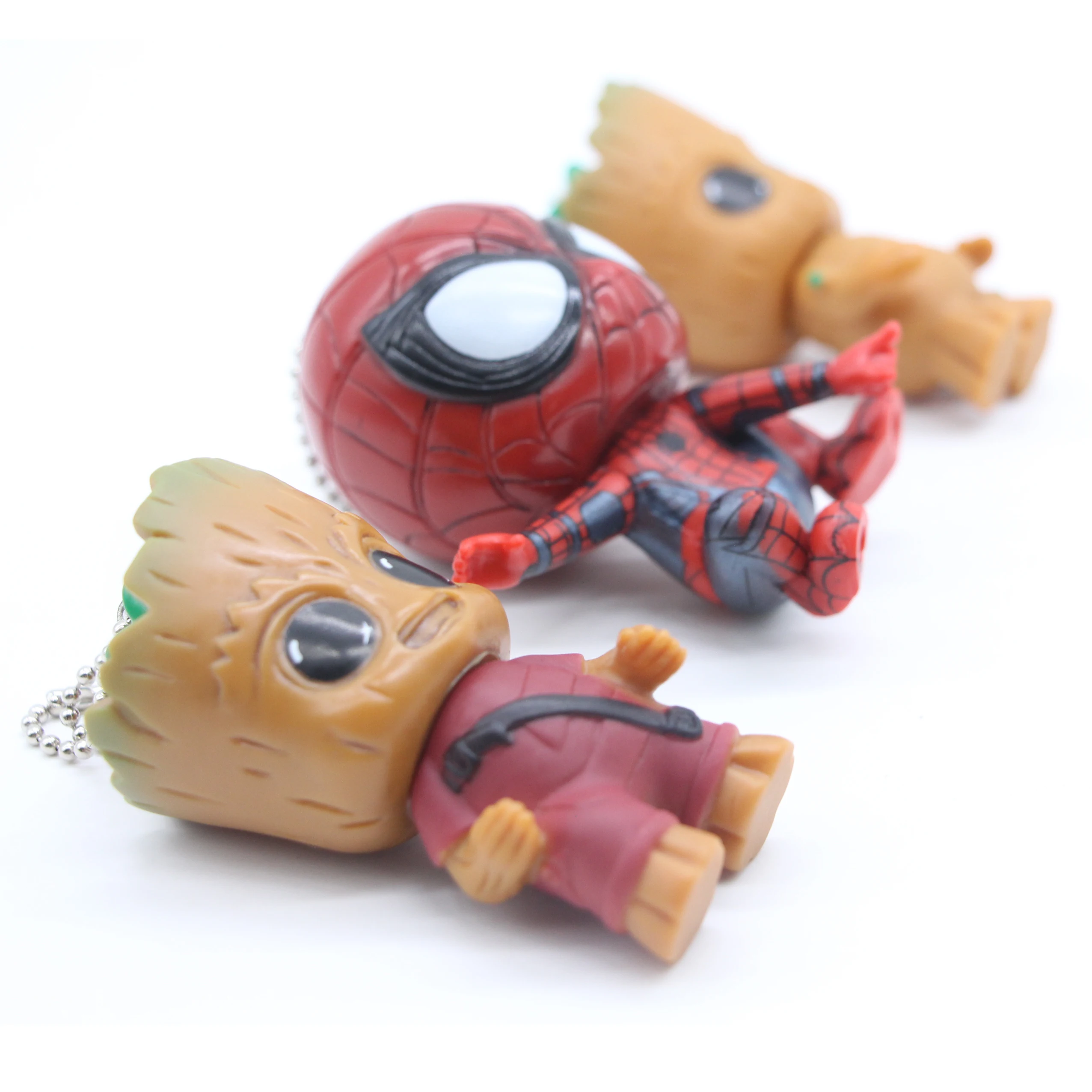 Marvel стражи Галактики дерево человек и Человек паук брелок Рисунок Коллекция