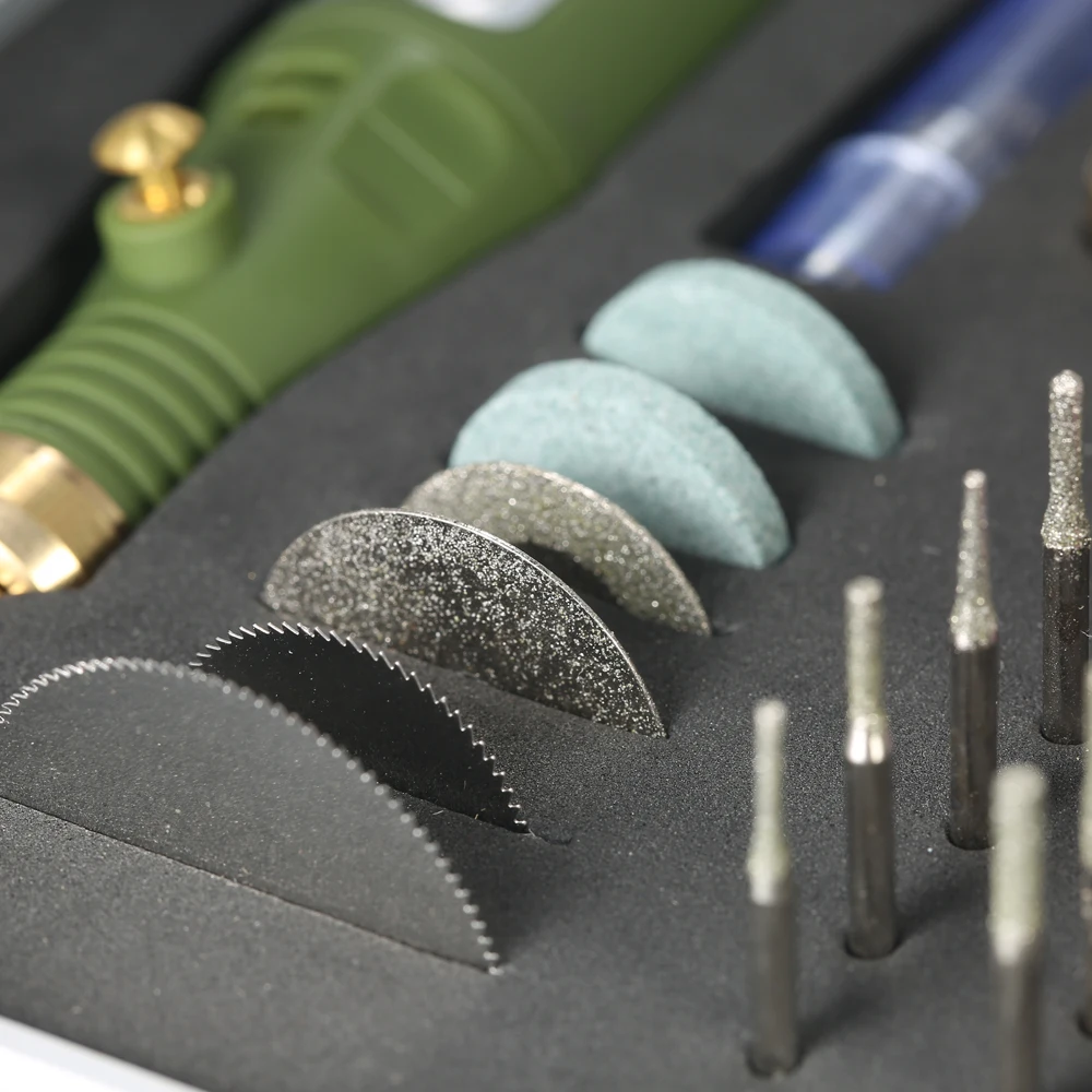 

Mini Electric Grinder Variable Speed Rotary Tool Accessories Kit Electric Drill Grinding Milling Engraving Polishing Tools