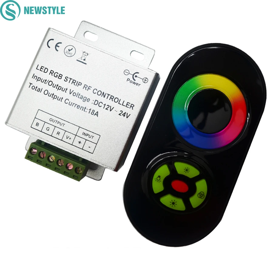 DC 12 В 24 RGB LED Управление Лер 5 ключей touch Дистанционное управление 18a 3 канала общий