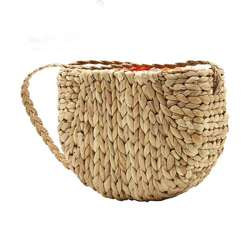 Сумка женская в форме Луны ручной работы плетеная сумочка на плечо из 2019