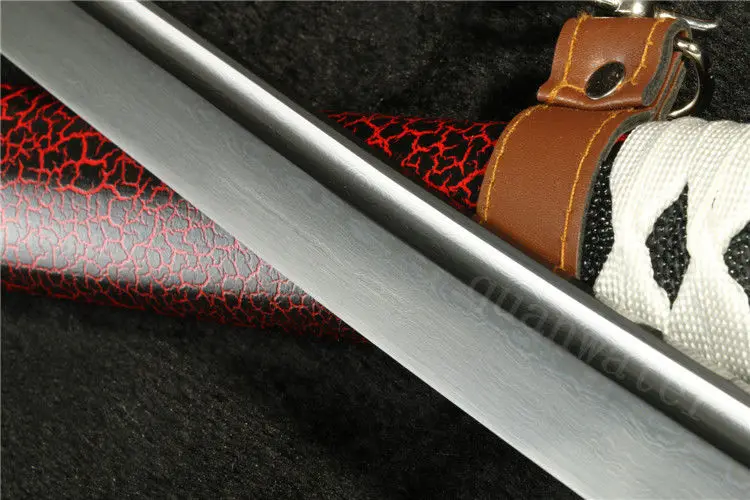 Дамаск сложенном стали оболочка ходячих мертвецов Michonne меч катана реплика|katana