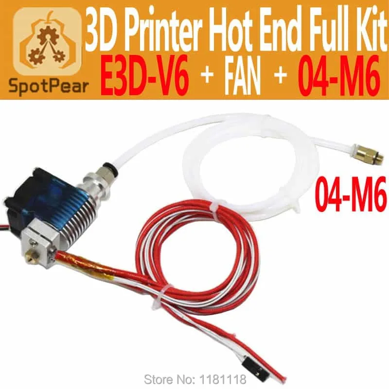 3D-принтер печатающая головка E3D-V6 HotEnd Kit Bowden/RepRap экструдер Запчасти Аксессуары для