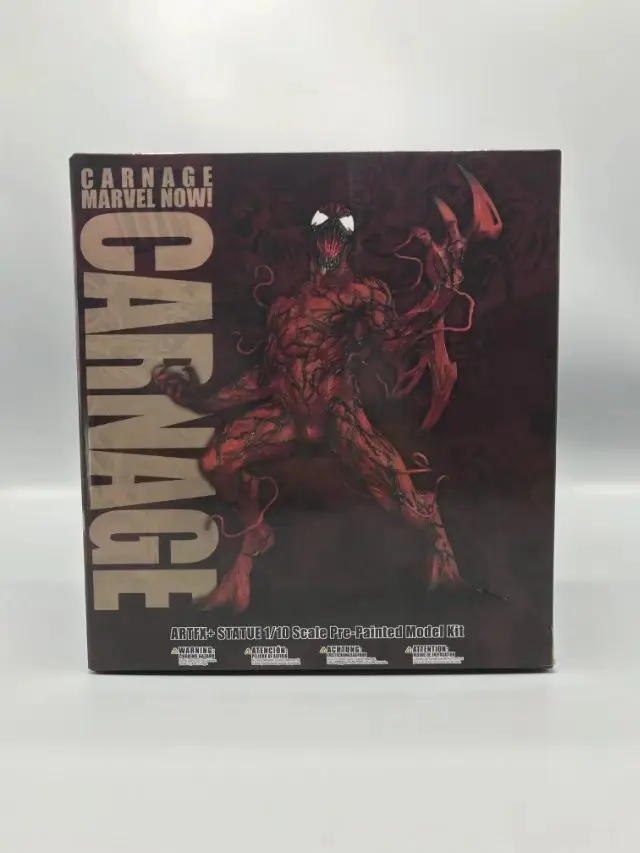 Carnage with box Marvel Мстители ARTFX Веном Карнаж Черная пантера Росомаха, Тор анти-герой Коллекция Модель Фигурки для детей Рождество - Цвет: Carnage with box
