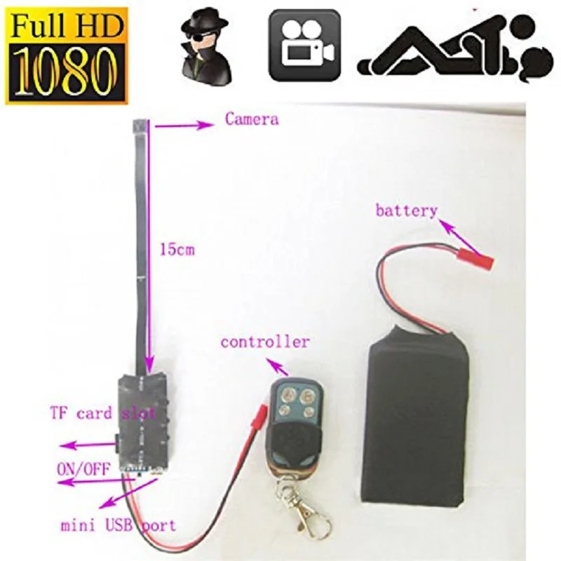 1080P HD DIY модуль камеры Пинхол камера с беспроводным пультом дистанционного