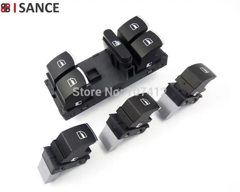 Переключатель окна ISANCE 5ND959857 5ND959855 для VW Jetta 3 Golf MK5 MK6 Passat 3C Tiguan 2006 2007 2008 2009 2010 2011 2012