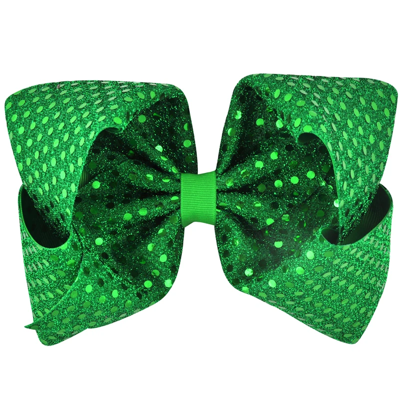 12 шт./лот 8 дюймов разноцветные заколки с блестками и бантом ленты из корсажа