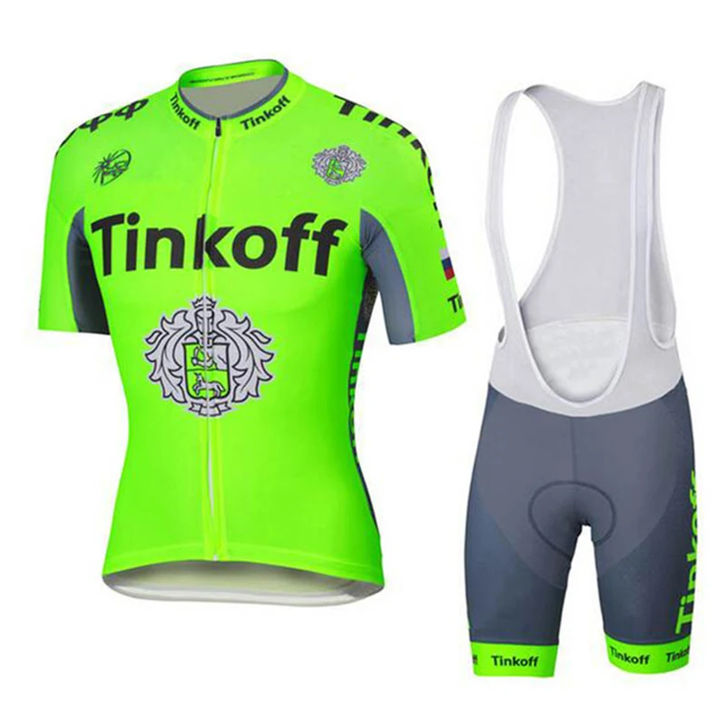 Transpirable 9D de tinkoff ciclismo ropa manga corta hombres equipo 2020 | Спорт и развлечения