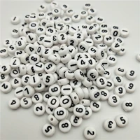 200pcs number alphabet acrylic beads big hole black heart spacer beads for diy charms jewelry making accessories random mixed
