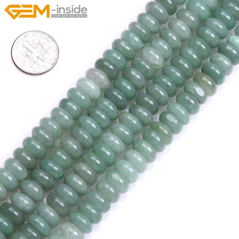 Gem-inside натуральный Heishi бусинки Rondelle разделитель для бусин в форме диска авантюрин