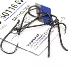 50 шт.лот Baitholder рыболовный крючок с нарезанным хвостовиком собственные стальные крючки 12 #-10 #50116 джиг Большой Крючок 92247 черный цвет рыболовный крючок