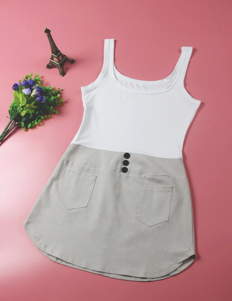 Womens Summer Dresses 2015 Style Moda Feminina Sexy Sheath Patchwork O-Neck vestido casual Mini Pockets Bohemian WD99 | Женская одежда