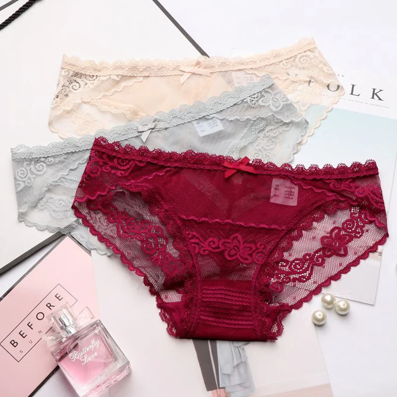 SP & CITY Модные прозрачные трусики сексуальные женские кружевные с бантом милое