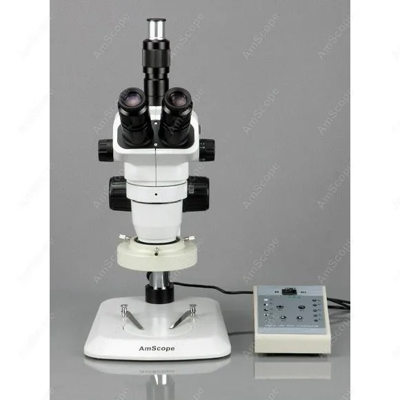 Stereo Zoom Microscope--AmScope Supplies 6.7X-112X Microscope w/ 80-LED Light + 5MP Digital Camera | Инструменты