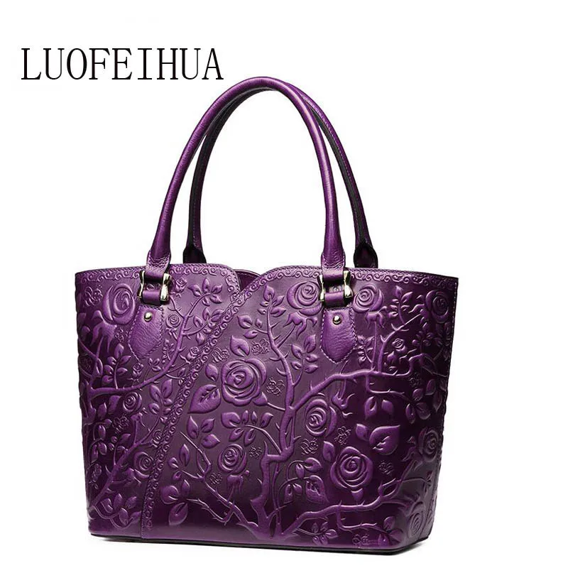 LUOFEIHUA новинка 2019 кожаная сумка оригинальная в этническом стиле из тисненой