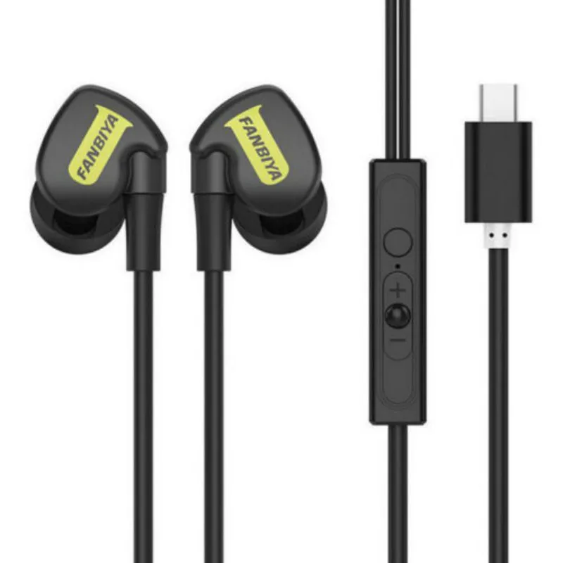 Разъем usb type C наушники вкладыши стерео с микрофоном для мобильного телефона