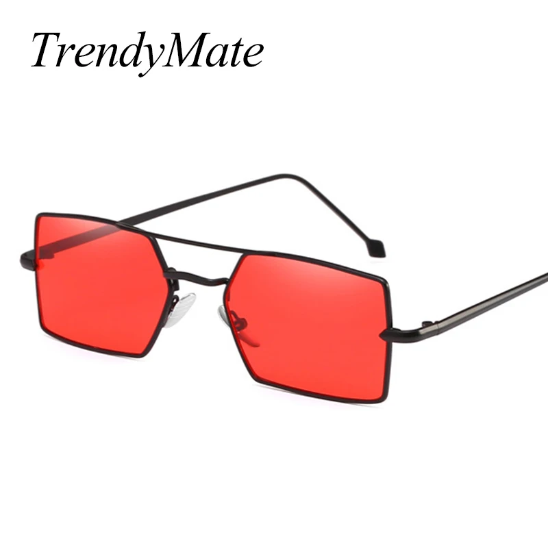 

Солнцезащитные очки в ретро стиле для мужчин и женщин, модные дизайнерские брендовые красные солнечные очки квадратной формы, для вождения ...