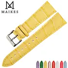 Новый дизайн, ремешок для часов MAIKES, аксессуары для часов желтого или золотого цвета, ремешок для часов 12-22 мм, чехол для часов Casio