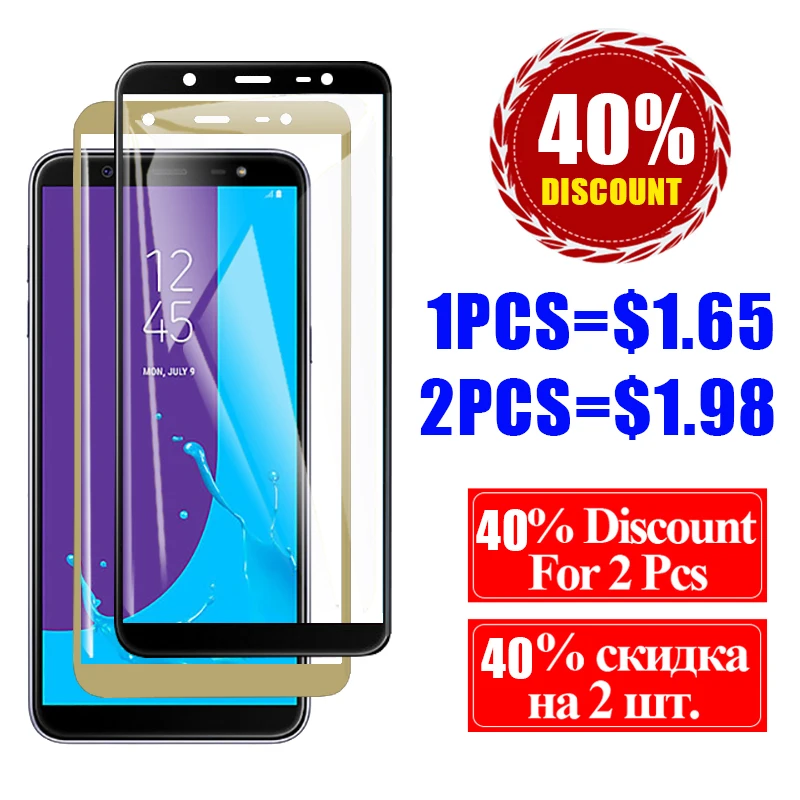 Защитное стекло для samsung galaxy J2 pro J3 J4 J6 плюс J7 J8 2018 Защитная пленка экрана