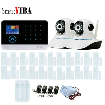 SmartYIBA Intelligent LCD Touch Screen Wireless WIFI GPRS SMS Call App Alert Android iOS Burglar 3G ALARM SYSTEM SECURITY HOME |