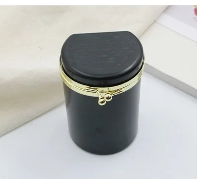 Gold 7X6 см металлическая рамка для кошелька с черной пластиковой коробкой клатч DIY сумка для багажа и сумки части Obag ручка рама кошелек вешалка - Цвет: Gold