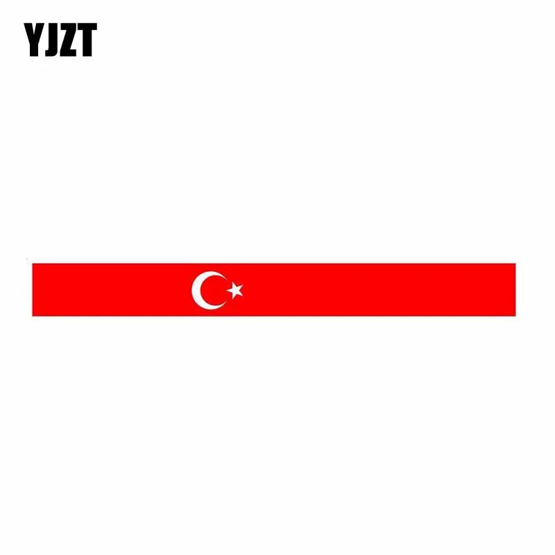 YJZT 16 1 см * 8 аксессуары для укладки Турция наклейка на машину мотоцикл ПВХ флаг 6