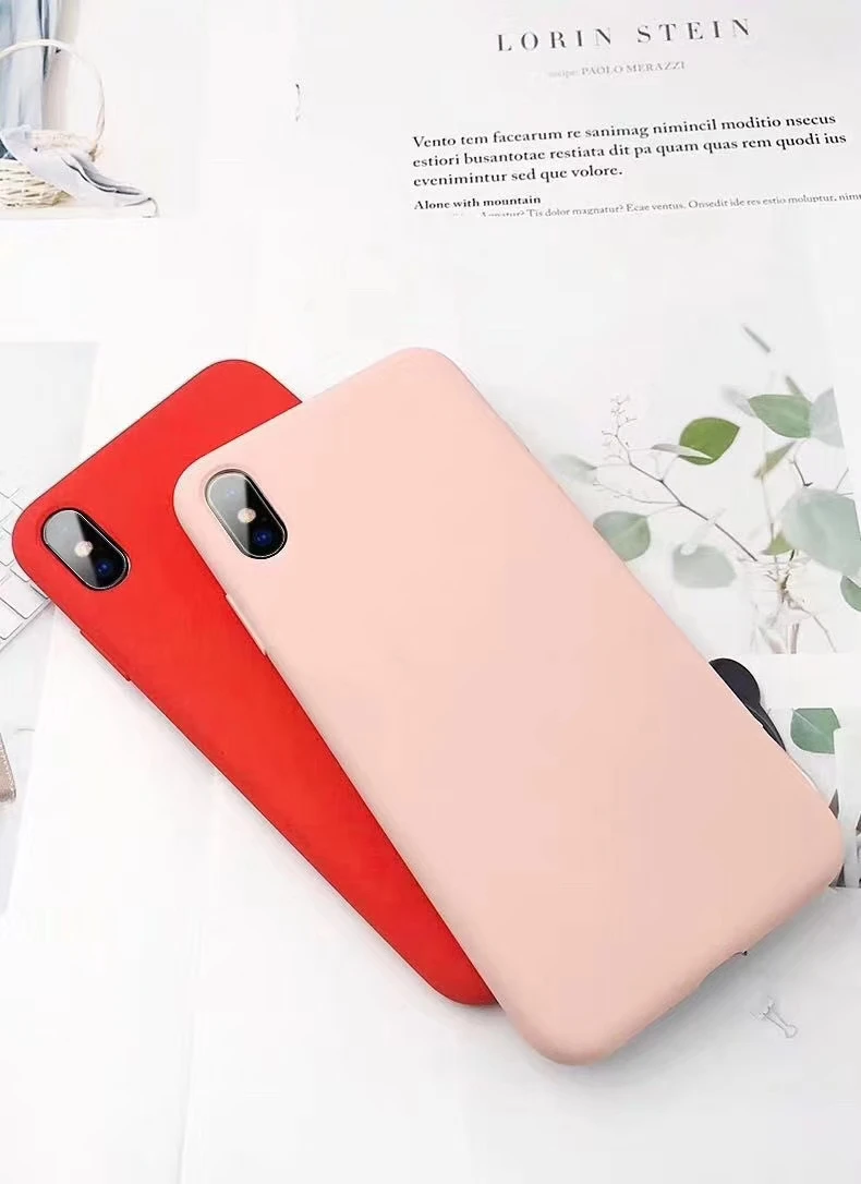 MORINBO Fashion Luxury for iPhone 7 8 Plus 6 6S Soft Liquid Silicone Case X XS Max XR Fall Protection |