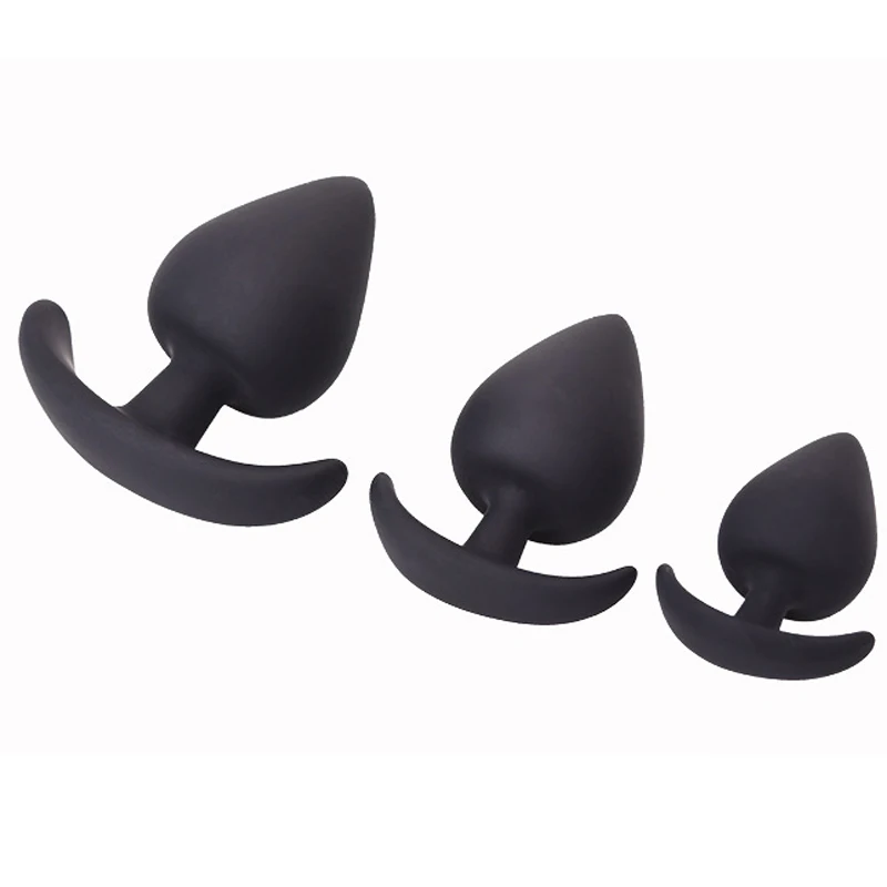 IGRARK 100% Silicone Butt Plugs Adult Games Big Size Anal Sex Toys Anus Stimulation Prostate Massager Black Unisex Analplug |