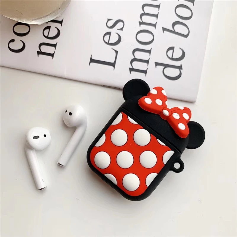 Мультяшный беспроводной Bluetooth чехол для наушников для Apple AirPods силиконовый зарядный чехол для наушников Защитный чехол для AirPods