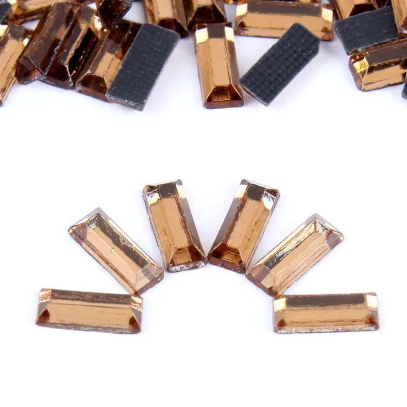 Strip Lt col topaz Горячая фиксация в форме каменной полосы 3x7 мм 300 шт./лот Стразы для золотых шахт для украшения одежды DIY аксессуары - Цвет: Strip Lt col topaz