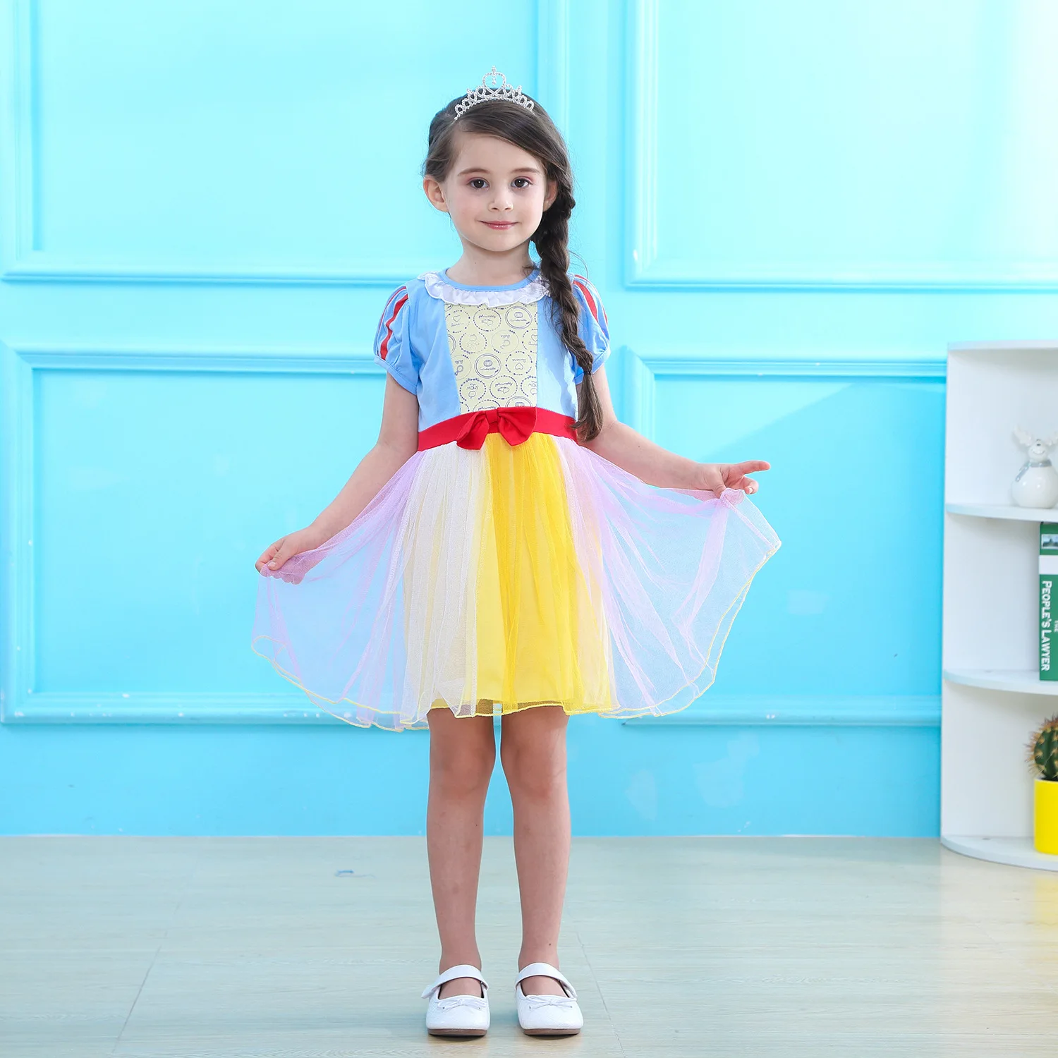 Party Dresses sleeves kids dresses for girls snow White Cosplay Princess Alice In Wonderland Halloween Costume Stage Show | Детская