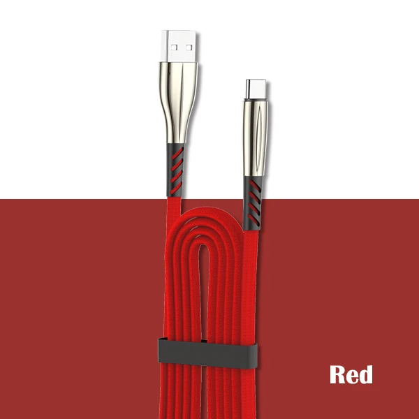 Red REZ Быстрая зарядка usb type-C кабель для huawei samsung S9 S8 Plus S10 Быстрая зарядка type-C кабель для зарядки мобильного телефона USB C - Цвет: Red