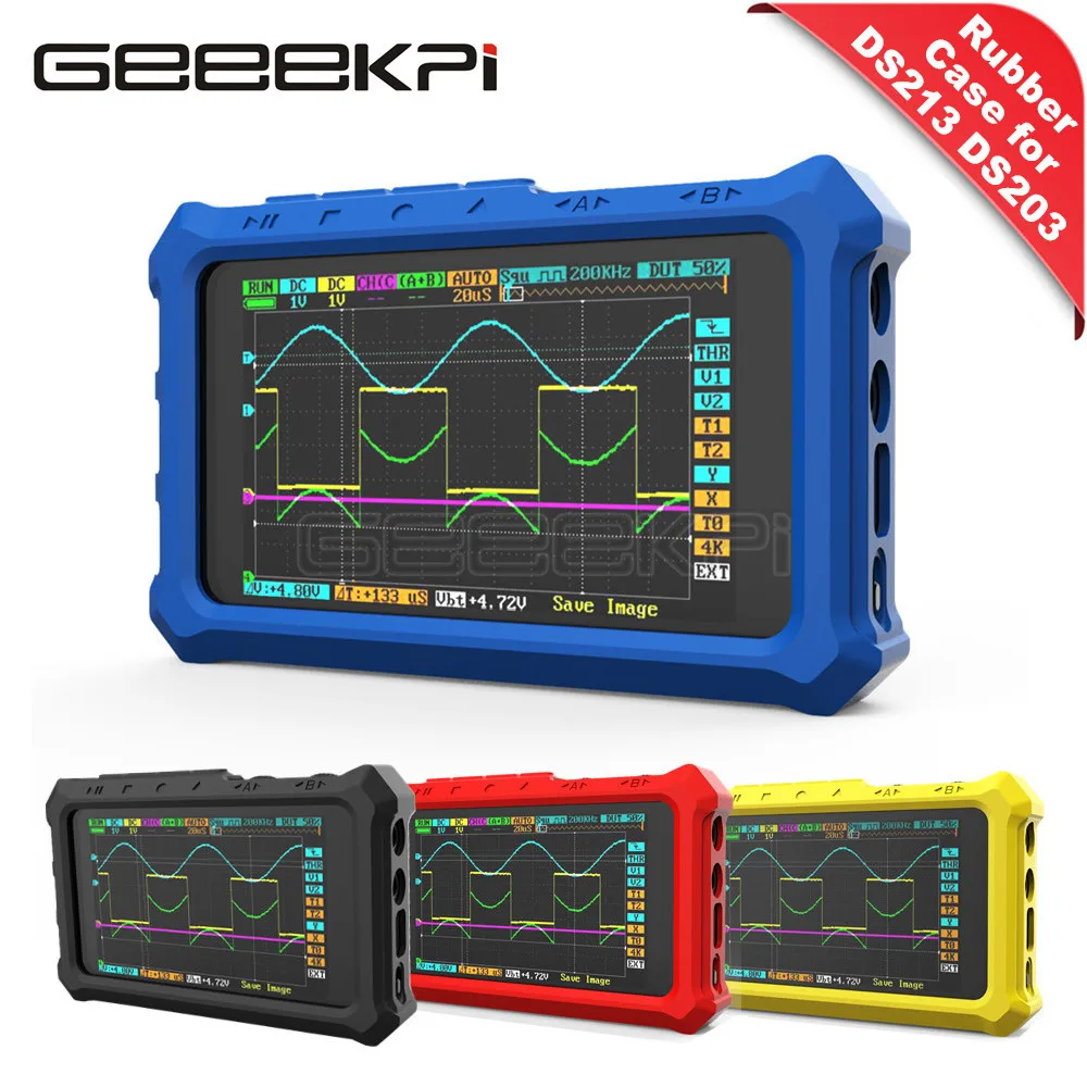 GeeekPi 4 цвета Мини DSO DS213 защитный силиконовый резиновый чехол для DSO213 DSO203 осциллограф(не включает DSO