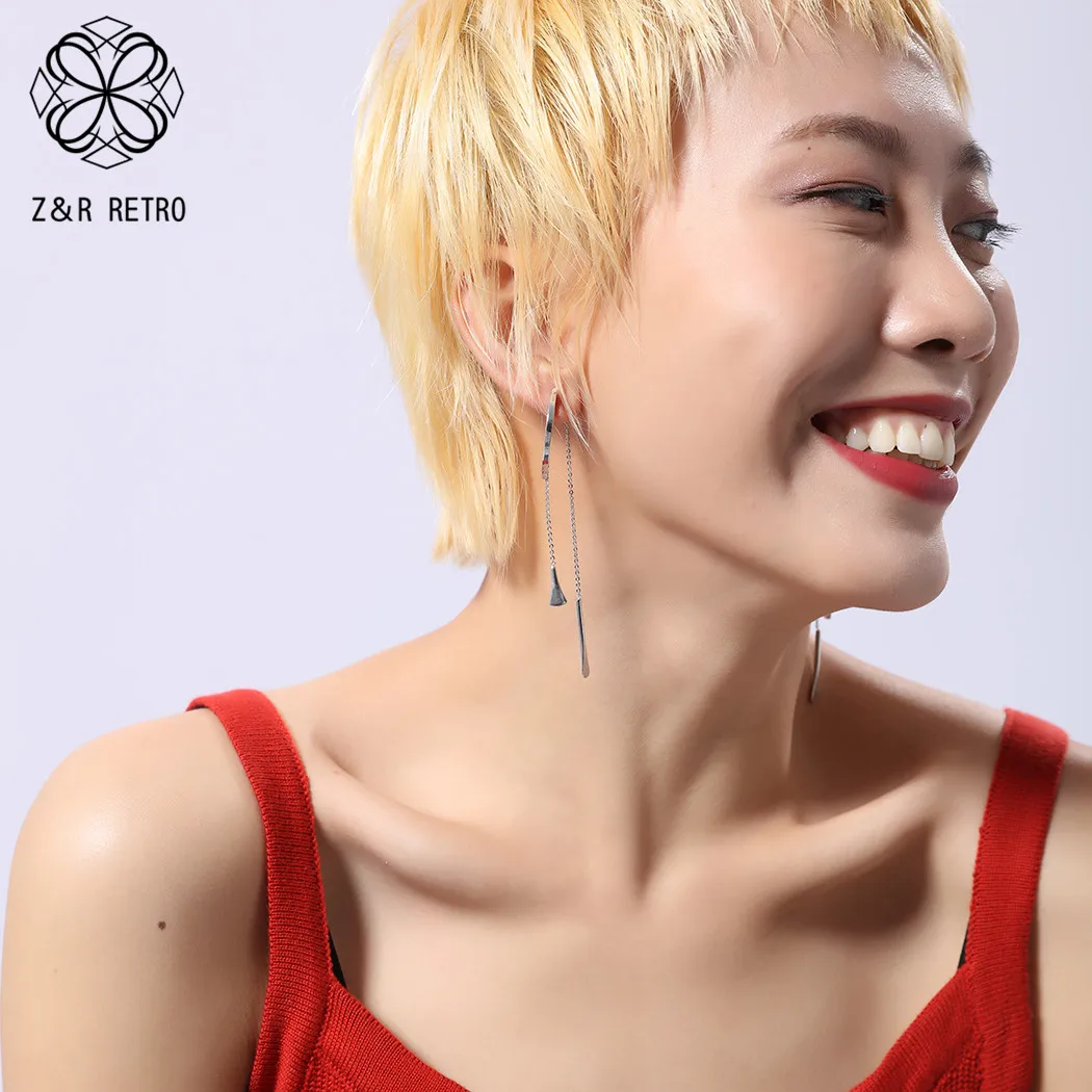 Винтажные золотые Цвет Висячие серьги для женщин ювелирные изделия женские