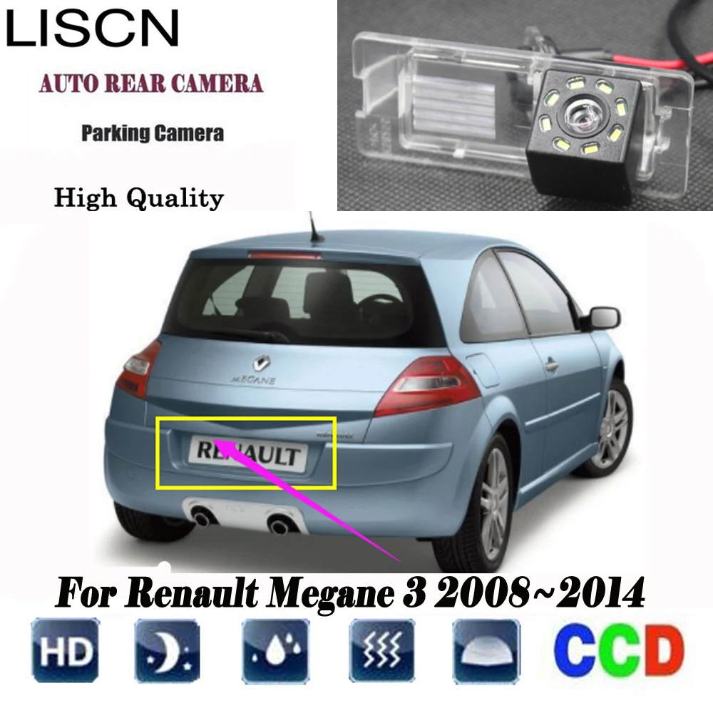 Камера заднего вида для Renault Megane 3 2008 2009 2010 2011 2012 2013 камера вида/ночное