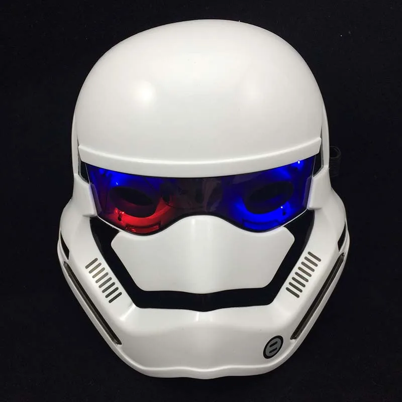 white 2pcs/lot Halloween Party Cosplay LED Stormtrooper Darth Vader Masks Star Wars Costume Masquerade - Цвет: white