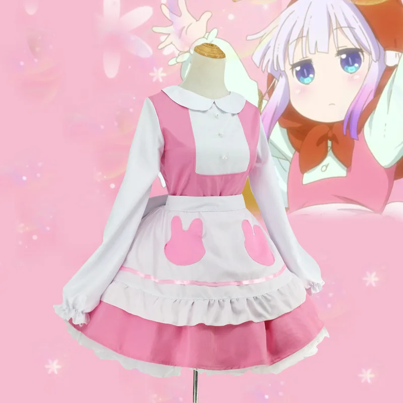 

Japanese Anime Miss Kobayashi's Dragon Maid Kanna Little red riding hood female dresses costume cosplay