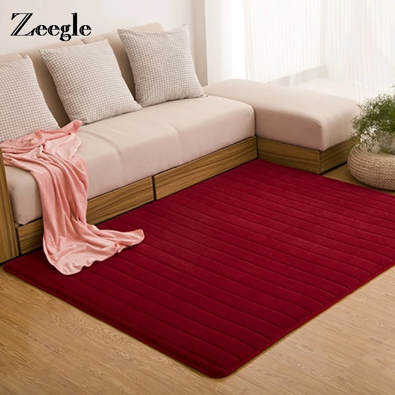 

Zeegle Coral Velvet Carpets Anti-slip Mats Soft Bedroom Carpets Bedside Mats Floor Mat Kids Room Home Rugs