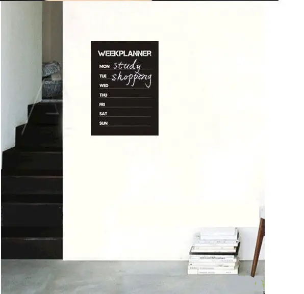 Доска настенные наклейки еженедельник календарь Памятка доска черная виниловая