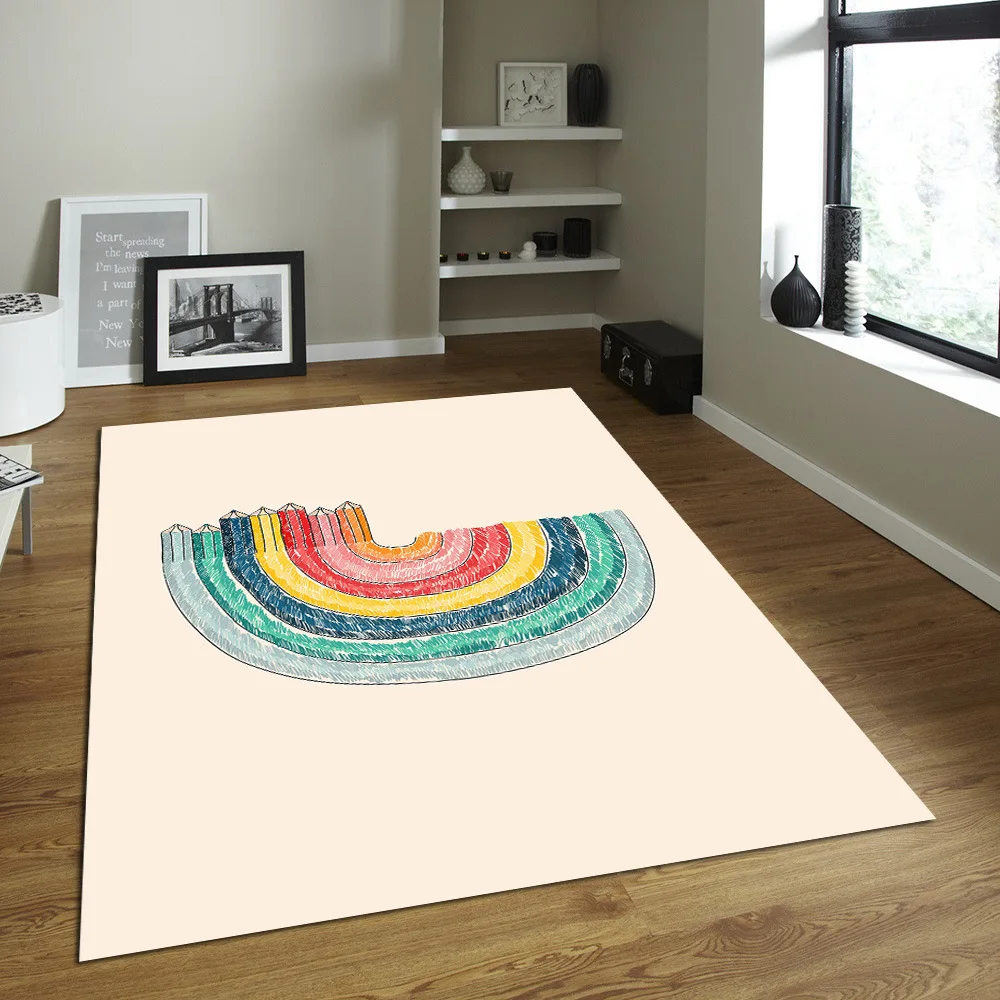 Модный мультяшный коврик с принтом животных милые детские коврики для гостиной