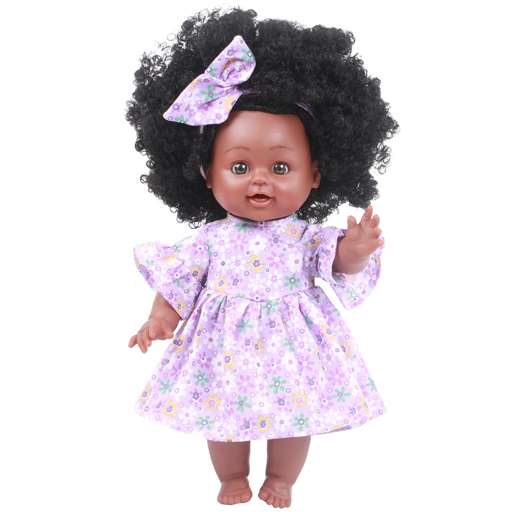 35 см Reborn Baby Dolls черные куклы кожи виниловые Силиконовые Реалистичные живые мягкие