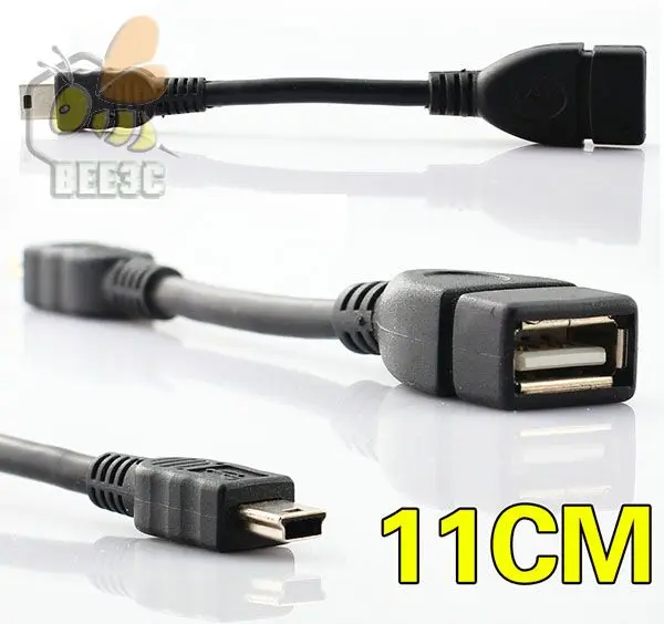 Кабель Хост OTG с микро USB на mini 5 контактов 10 см 50 шт.|usb to usb|usb miniusb 10cm |