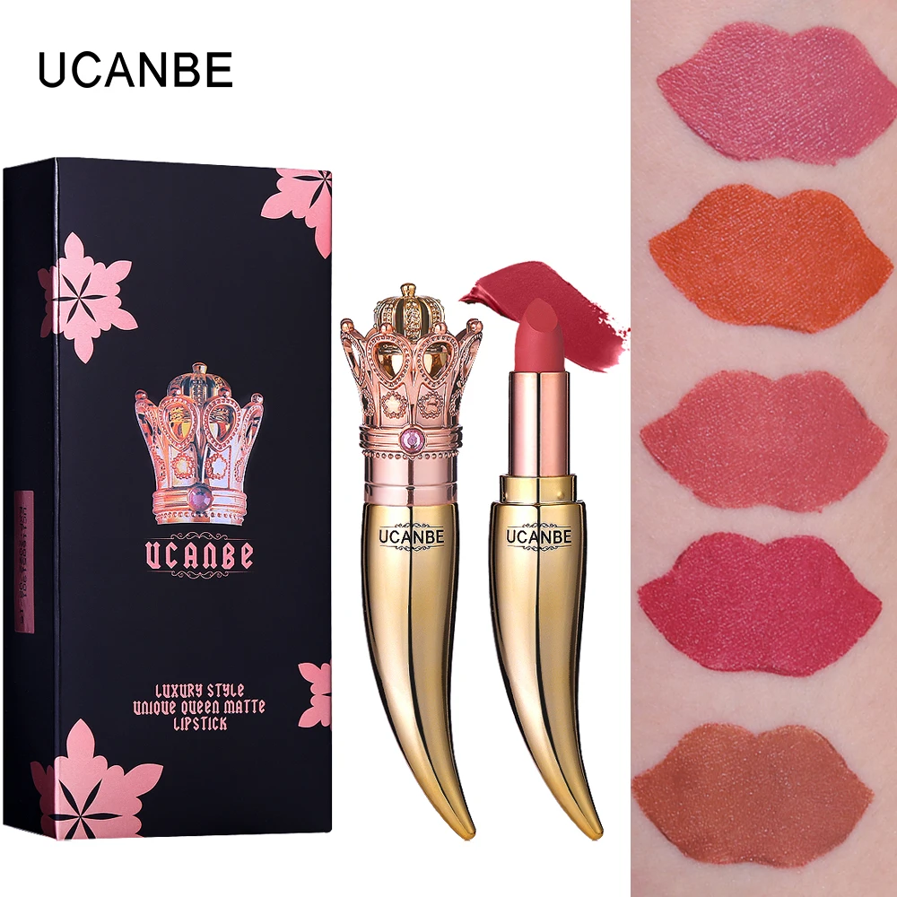 UCANBE, фирменная новинка, роскошная Корона, матовая губная помада, набор, бархат, Кремовая Губная помада, телесный макияж, водонепроницаемый, длинный, прочный batom, косметика