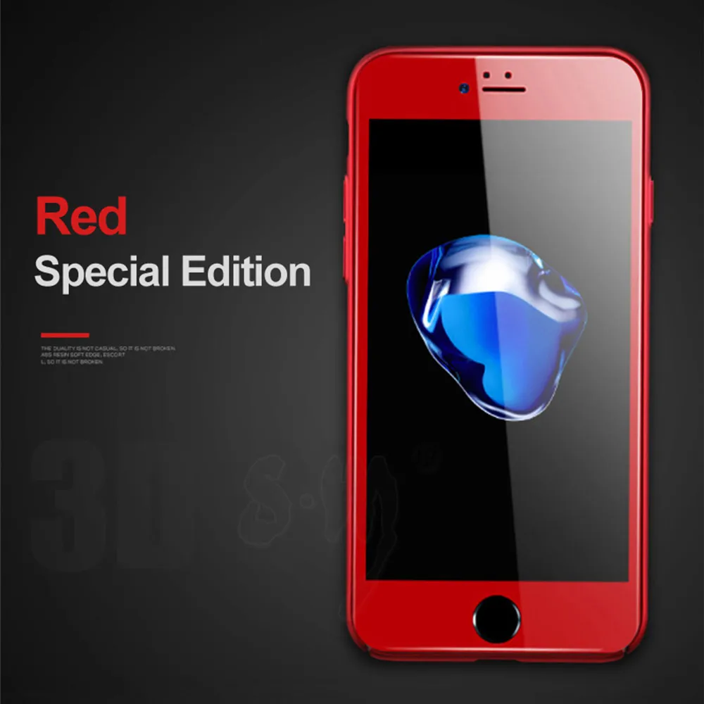 SM China Red Tempered Glass for iphone 7 Plus Screen Protector iphone7 7Plus 3D 0.26MM Full Cover Film | Мобильные телефоны и