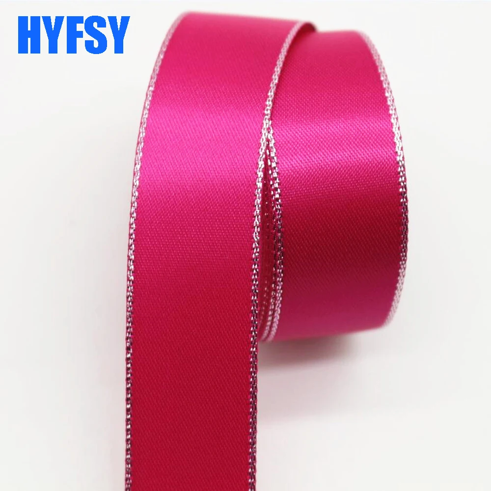 Новинка 10 мм/22 мм/38 мм лента Серебряная лента Двусторонняя DIY материалы ручной работы подарочная упаковка бант для волос серебряный край