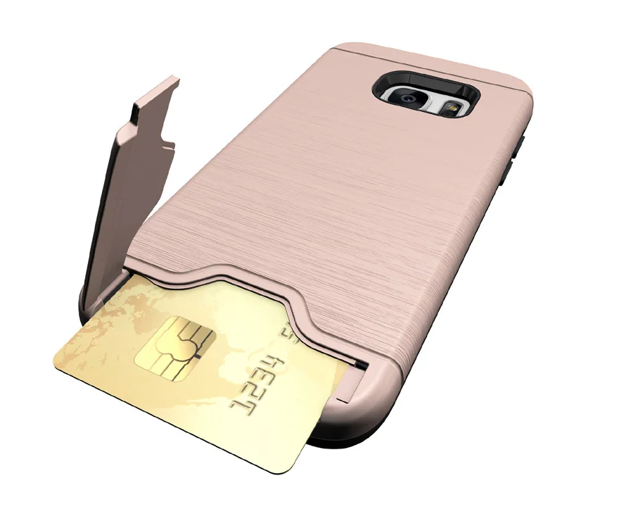 Креативный держатель для карт samsung Galaxy S7 край задняя крышка ПК + ТПУ повышенной